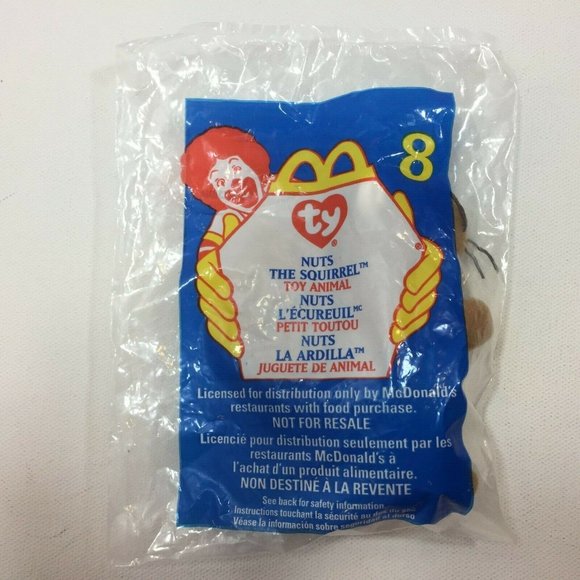 TY McDonalds Happy Meal Toy Beanie Baby Mini #6 #7 #8 #12 Mel Nuts Happy Peanut - Picture 3 of 10